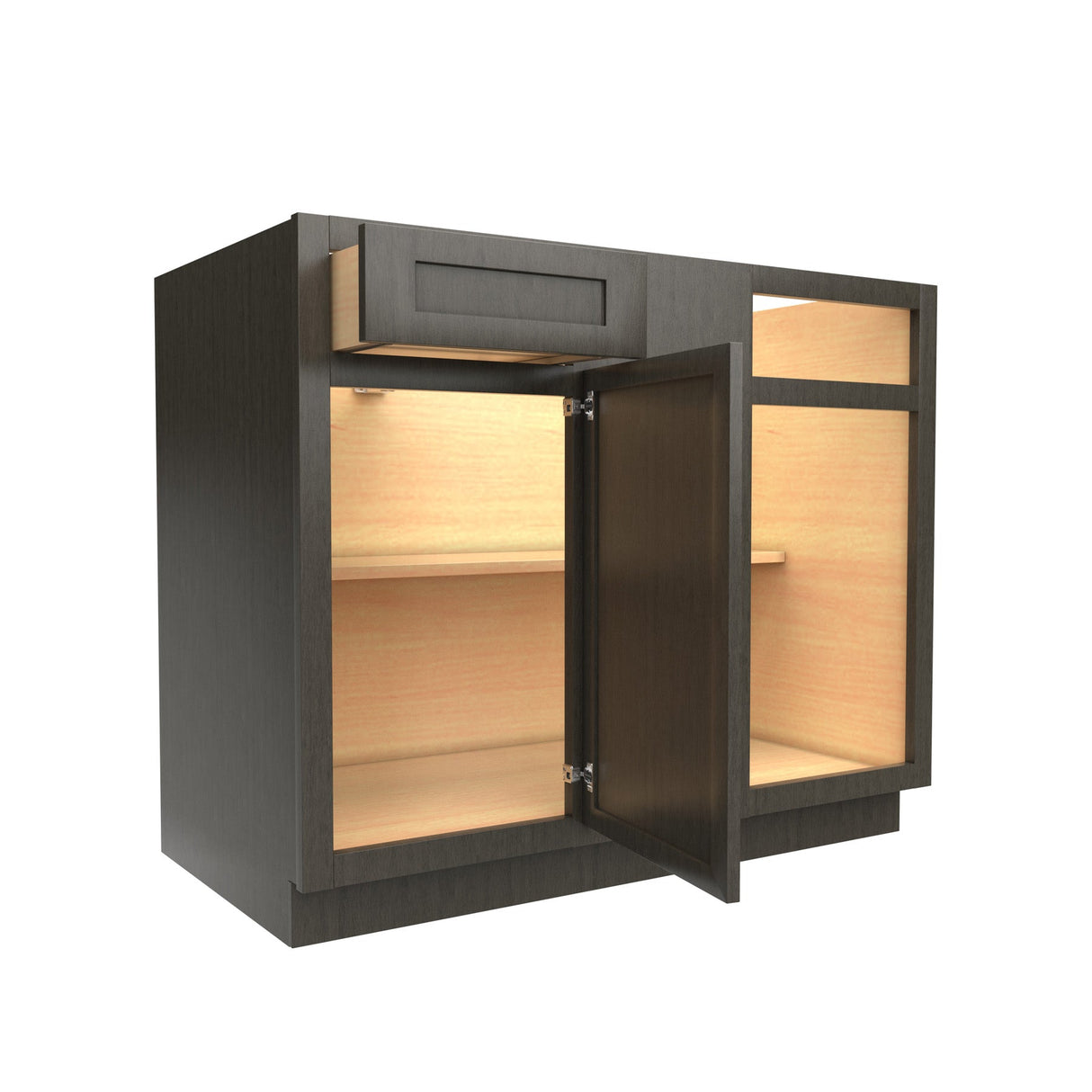 RTA - Elegant Smoky Grey - Blind Base Cabinet | 39"W x 34.5"H x 24"D