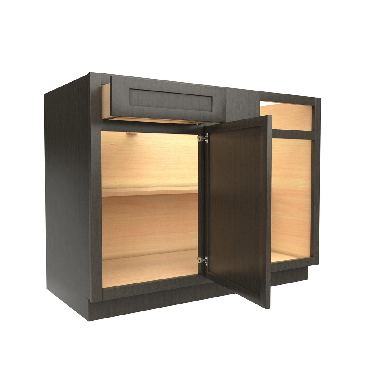 RTA - Elegant Smoky Grey - Blind Base Cabinet | 45"W x 34.5"H x 24"D