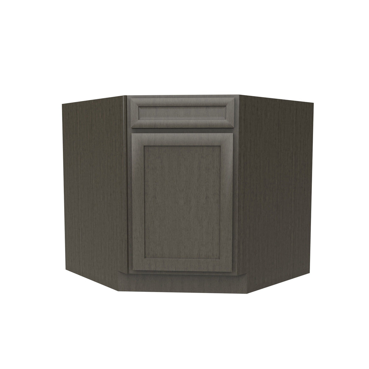 RTA - Elegant Smoky Grey - Diagonal Corner Sink Base Cabinet  | 36"W x 34.5"H x 24"D