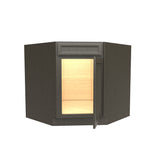 RTA - Elegant Smoky Grey - Diagonal Corner Sink Base Cabinet  | 36"W x 34.5"H x 24"D