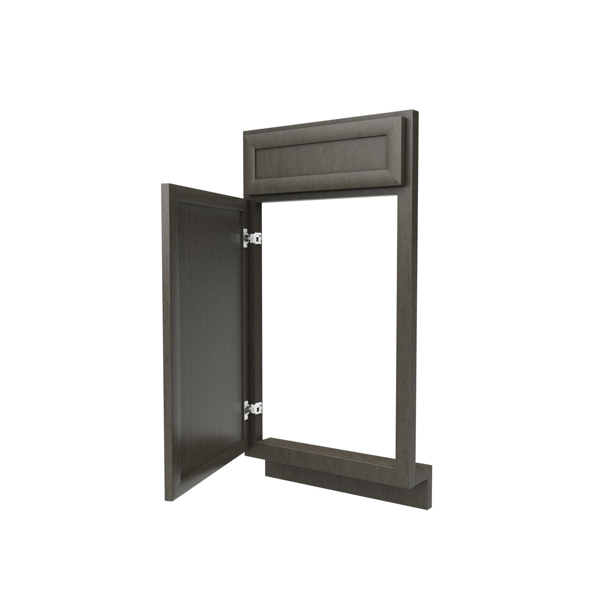 RTA - Elegant Smoky Grey - Diagonal Corner Sink Front | 36"W x 34.5"H x 24"D