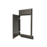 RTA - Elegant Smoky Grey - Diagonal Corner Sink Front | 36"W x 34.5"H x 24"D