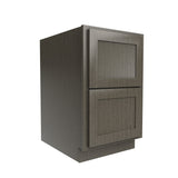RTA - Elegant Smoky Grey - 2 Drawer Base Cabinet | 36"W x 34.5"H x 24"D