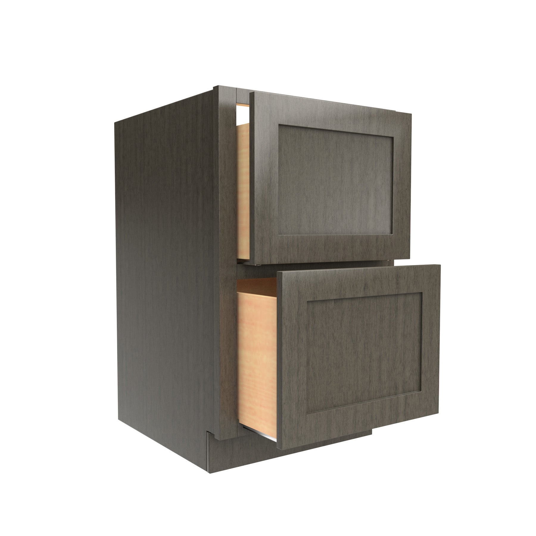 RTA - Elegant Smoky Grey - 2 Drawer Base Cabinet | 33"W x 34.5"H x 24"D