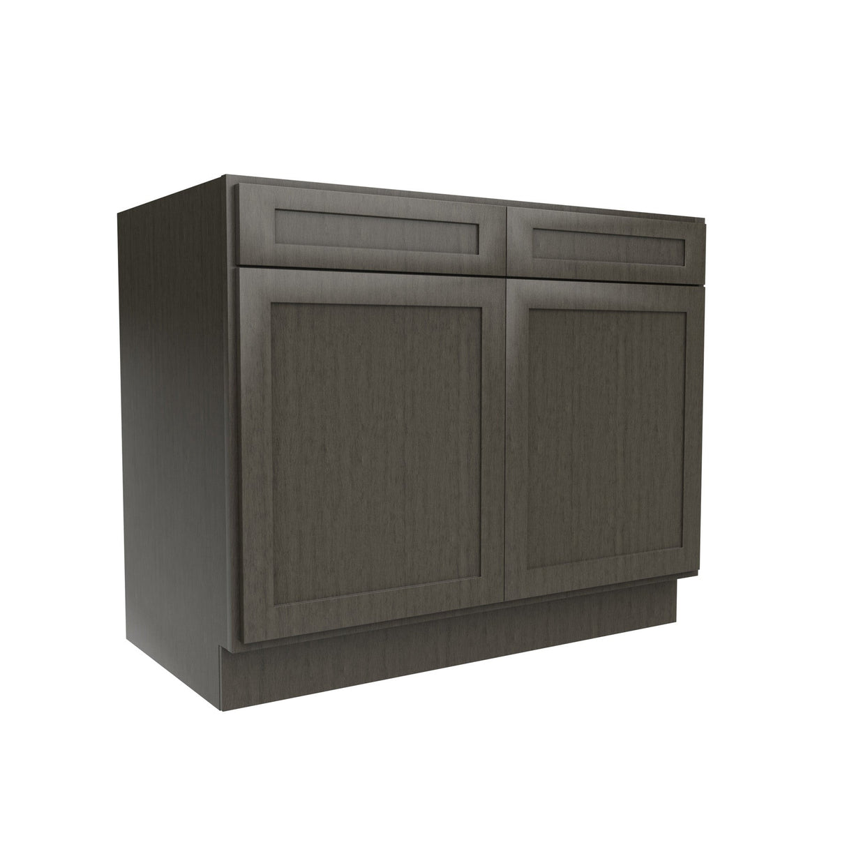 RTA - Elegant Smoky Grey - Double Drawer & Door Base Cabinet | 42"W x 34.5"H x 24"D