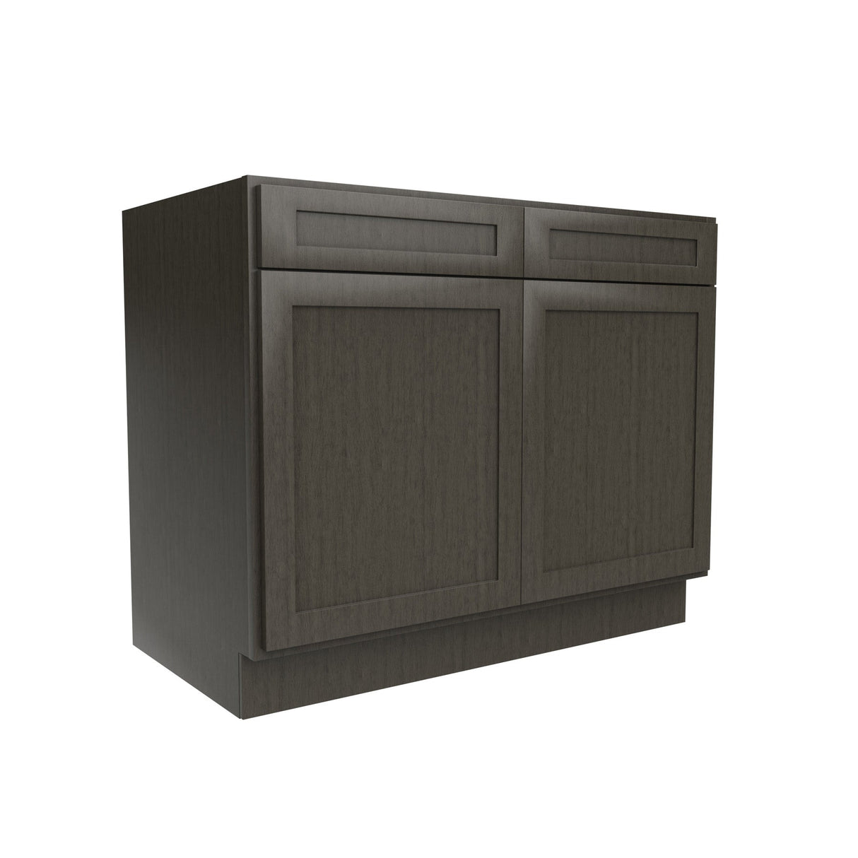 RTA - Elegant Smoky Grey - Double Drawer & Door Base Cabinet | 42"W x 34.5"H x 24"D