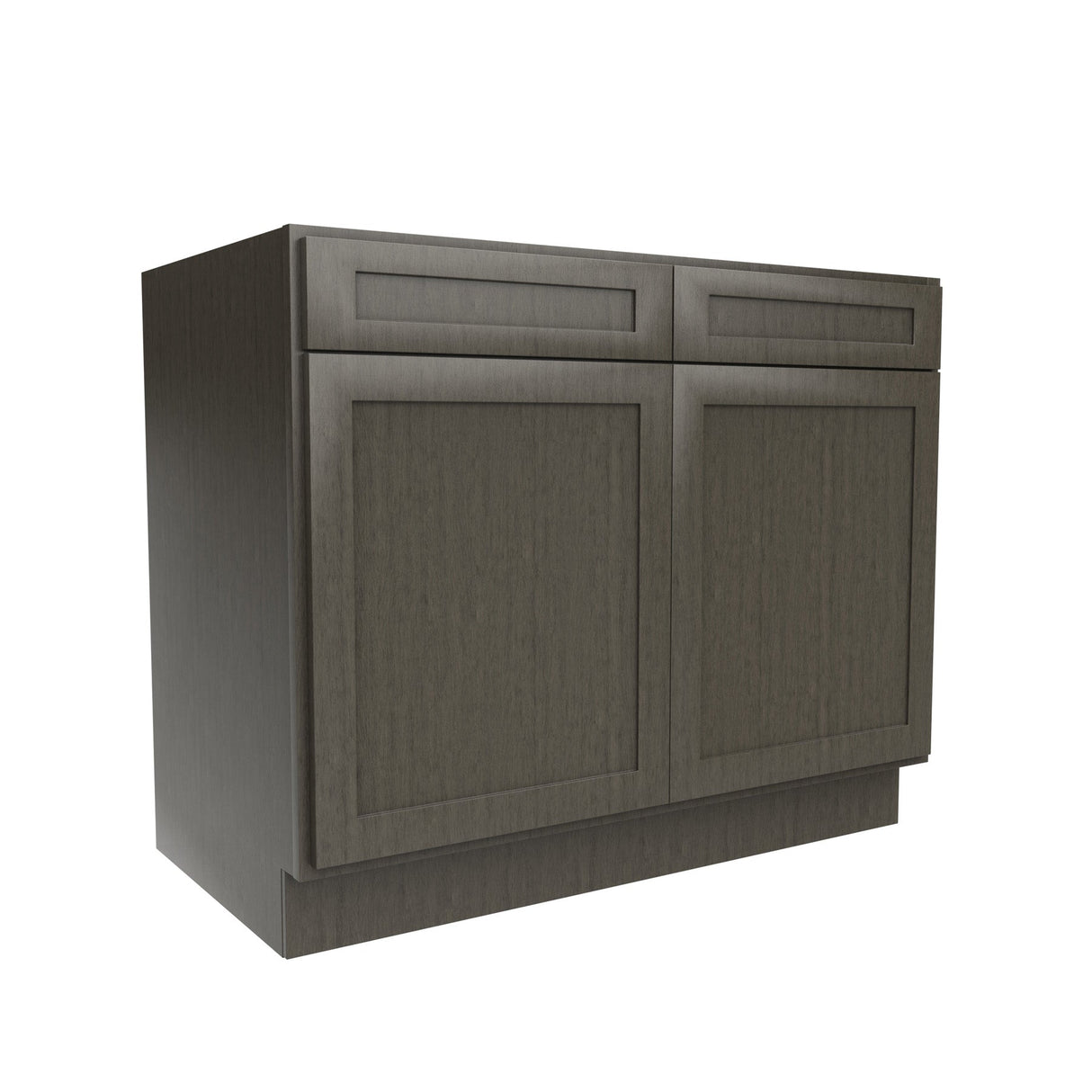 RTA - Elegant Smoky Grey - Double Drawer & Door Base Cabinet | 42"W x 34.5"H x 24"D