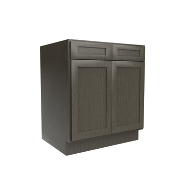 Elegant Smoky Grey - Double Door Base Cabinet | 30
