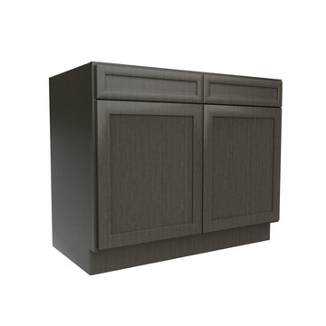 Elegant Smoky Grey - Sink Base Cabinet | 42"W x 34.5"H x 24"D