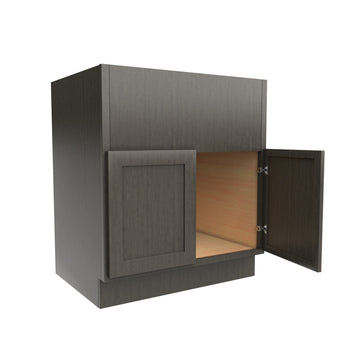 RTA - Elegant Smoky Grey - Double Door Farm Sink Base Cabinet | 30"W x 34.5"H x 24"D