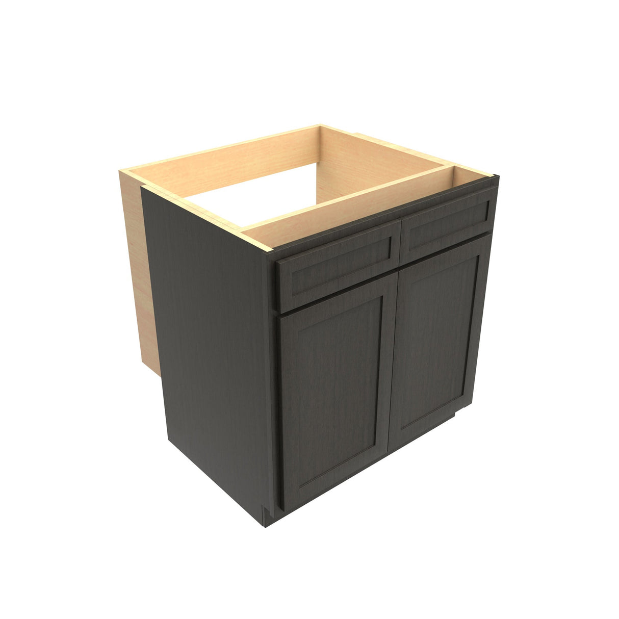 RTA - Elegant Smoky Grey - Double Door Handicap Removable Sink Base Cabinet | 33"W x 34.5"H x 24"D