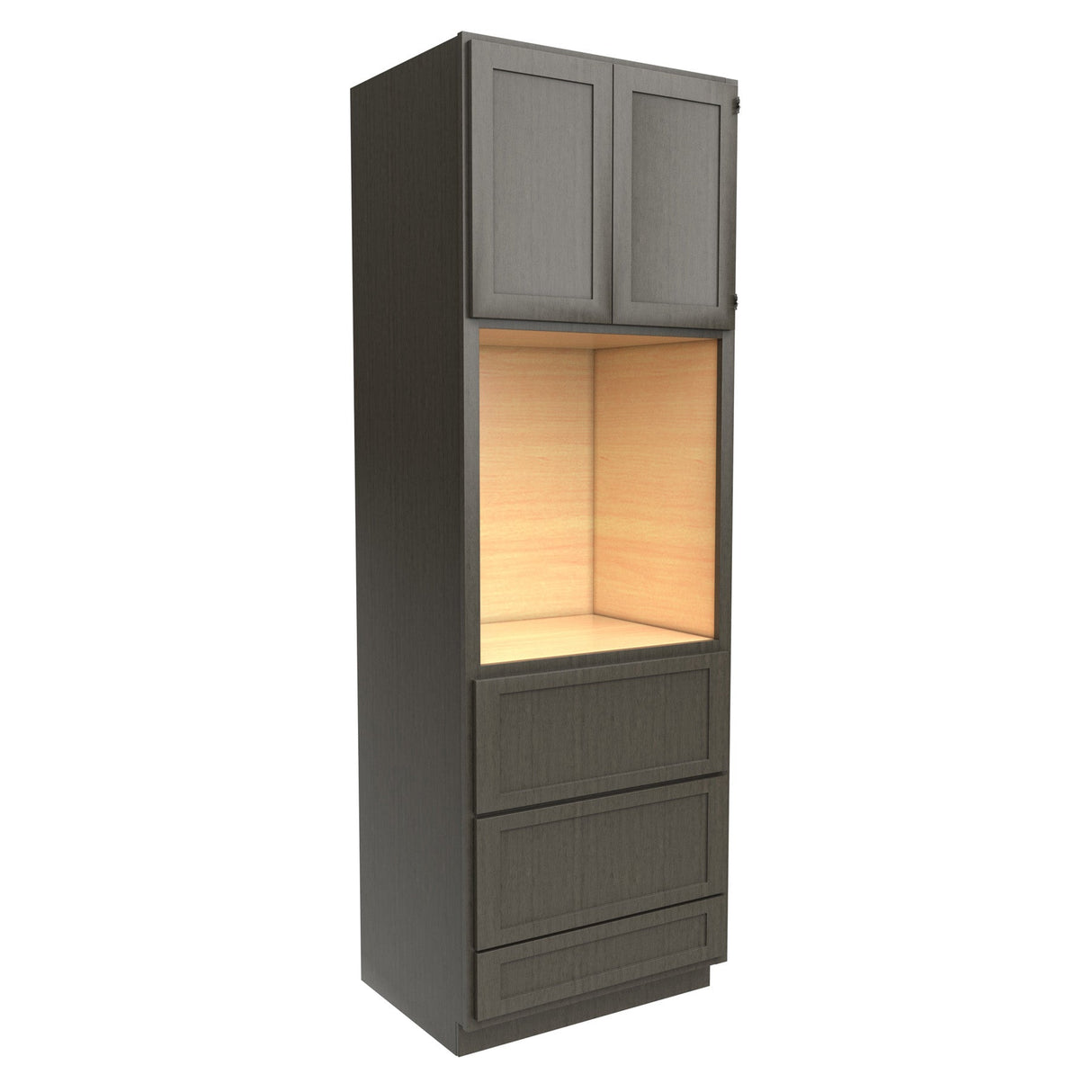 RTA - Elegant Smoky Grey - Single Oven Cabinet | 30"W x 90"H x 24"D