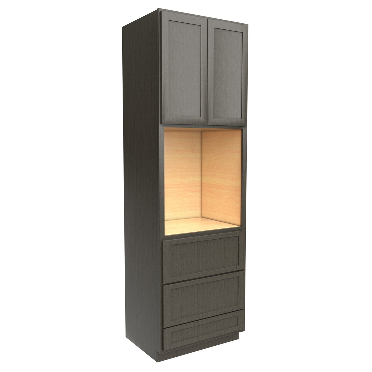 RTA - Elegant Smoky Grey - Single Oven Cabinet | 30"W x 96"H x 24"D