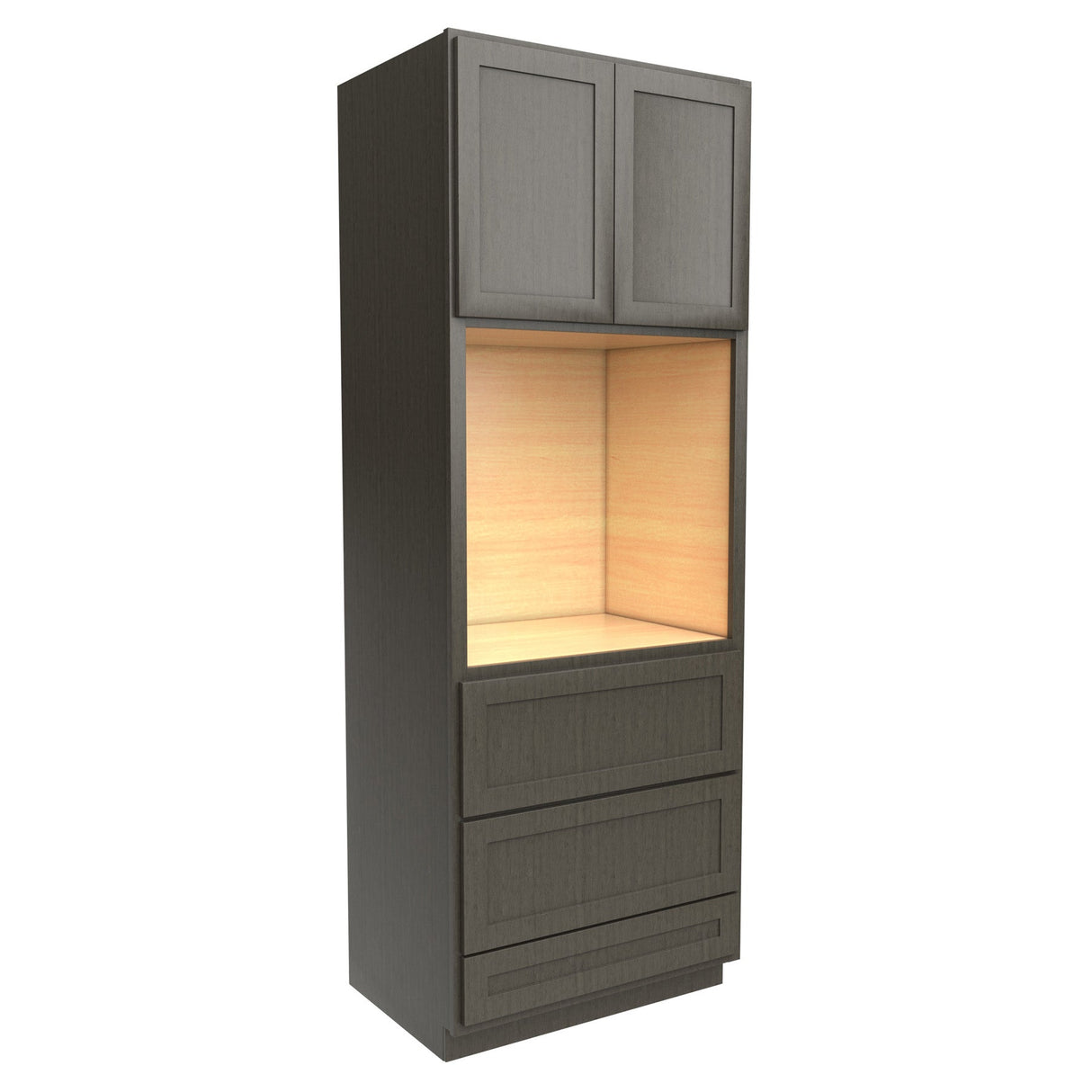 RTA - Elegant Smoky Grey - Single Oven Cabinet | 33"W x 90"H x 24"D