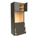 RTA - Elegant Smoky Grey - Single Oven Cabinet | 33"W x 90"H x 24"D