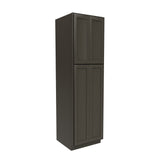 RTA - Elegant Smoky Grey - Double Door Utility Cabinet | 24"W x 84"H x 24"D