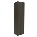 RTA - Elegant Smoky Grey - Double Door Utility Cabinet | 24"W x 96"H x 24"D