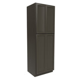 RTA - Elegant Smoky Grey - Double Door Utility Cabinet | 30"W x 90"H x 24"D