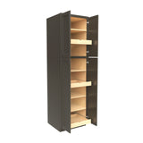RTA - Elegant Smoky Grey - Double Door Utility Cabinet | 24"W x 84"H x 24"D