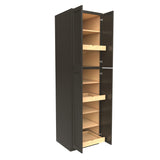 RTA - Elegant Smoky Grey - Double Door Utility Cabinet | 24"W x 90"H x 24"D