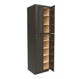 RTA - Elegant Smoky Grey - Double Door Utility Cabinet | 24"W x 90"H x 24"D