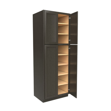 Elegant Smoky Grey - Double Door Utility Cabinet | 30"W x 84"H x 24"D