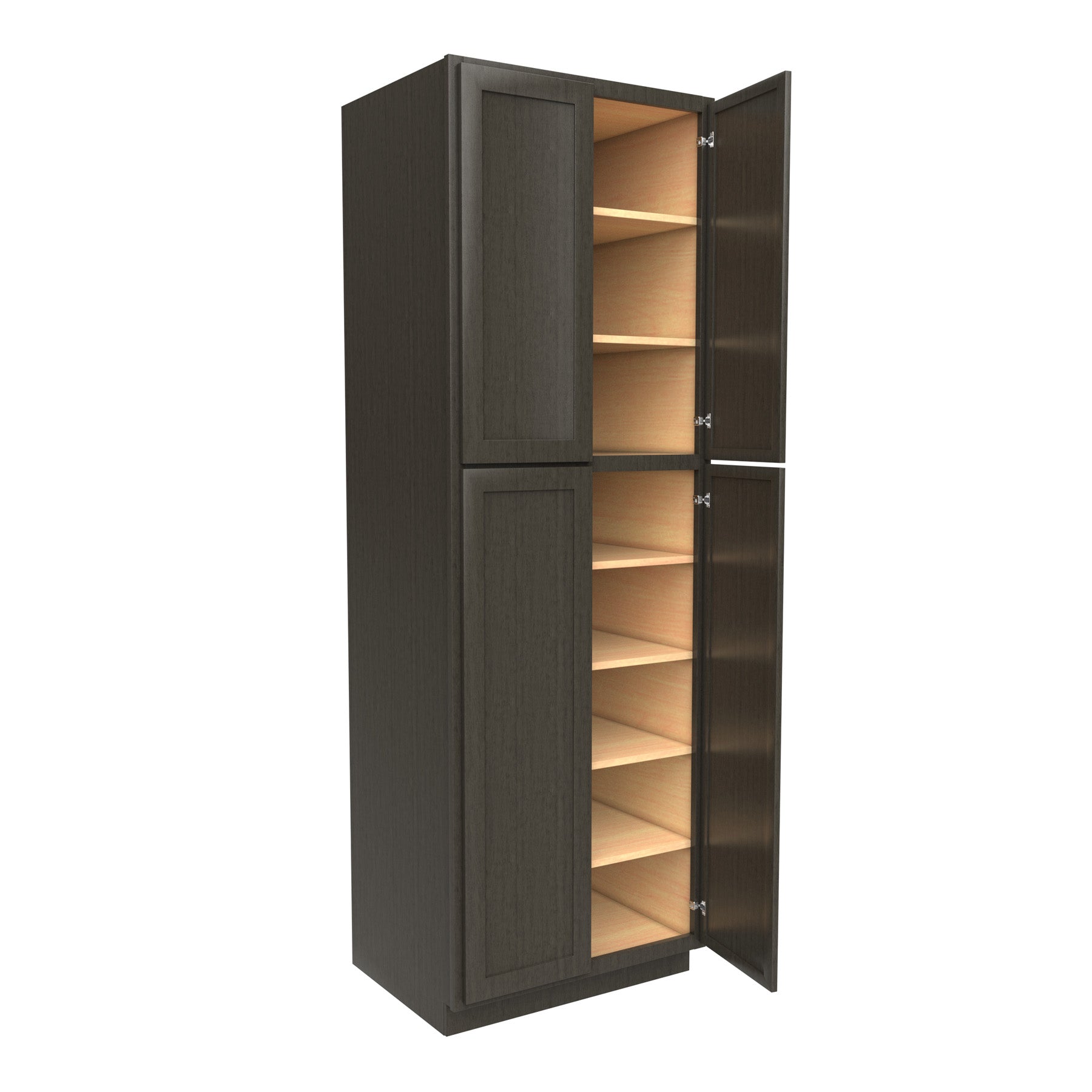 Elegant Smoky Grey - Double Door Utility Cabinet | 30"W x 90"H x 24"D