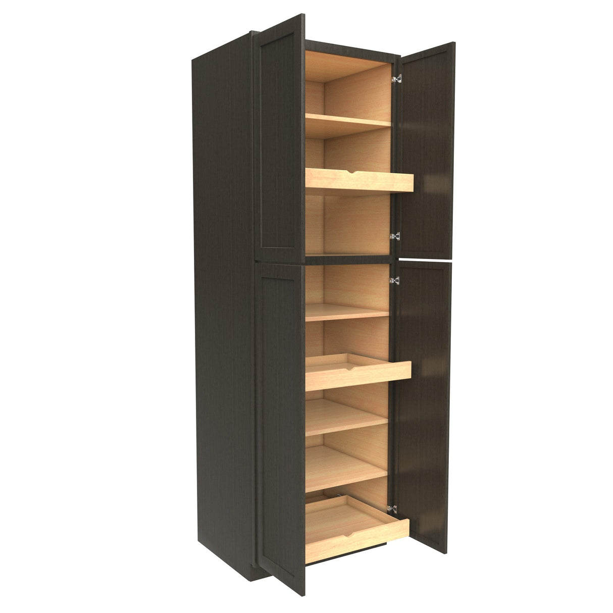RTA - Elegant Smoky Grey - Double Door Utility Cabinet | 30"W x 90"H x 24"D