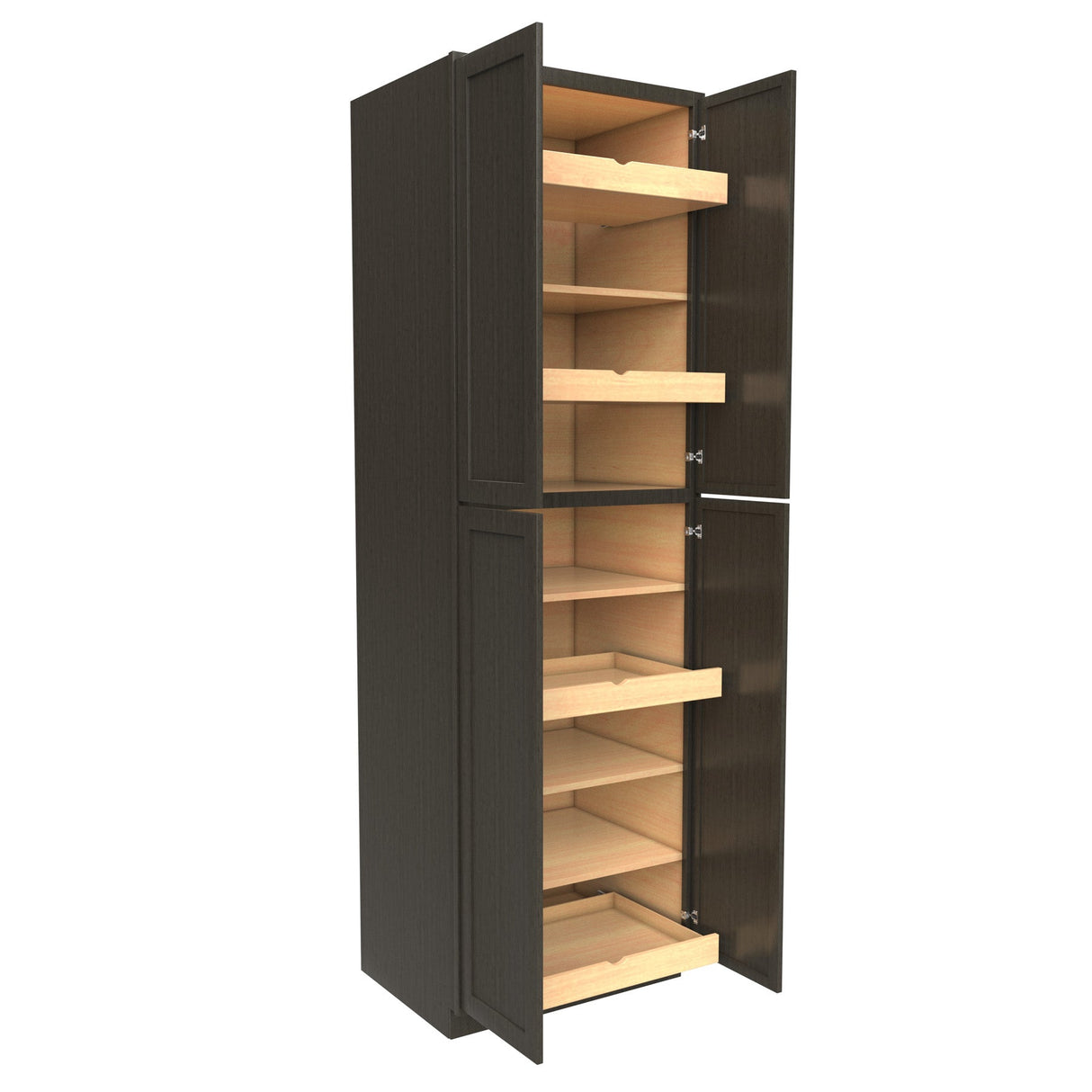 RTA - Elegant Smoky Grey - Double Door Utility Cabinet | 30"W x 96"H x 24"D