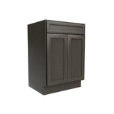 RTA - Elegant Smoky Grey - Double Door Vanity Sink Base Cabinet | 24"W x 34.5"H x 21"D