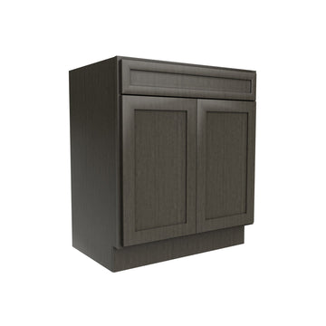 RTA - Elegant Smoky Grey - Double Door Vanity Sink Base Cabinet | 30