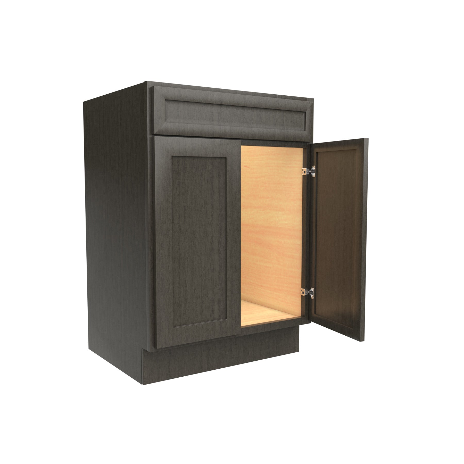 RTA - Elegant Smoky Grey - Double Door Vanity Sink Base Cabinet | 24"W x 34.5"H x 21"D