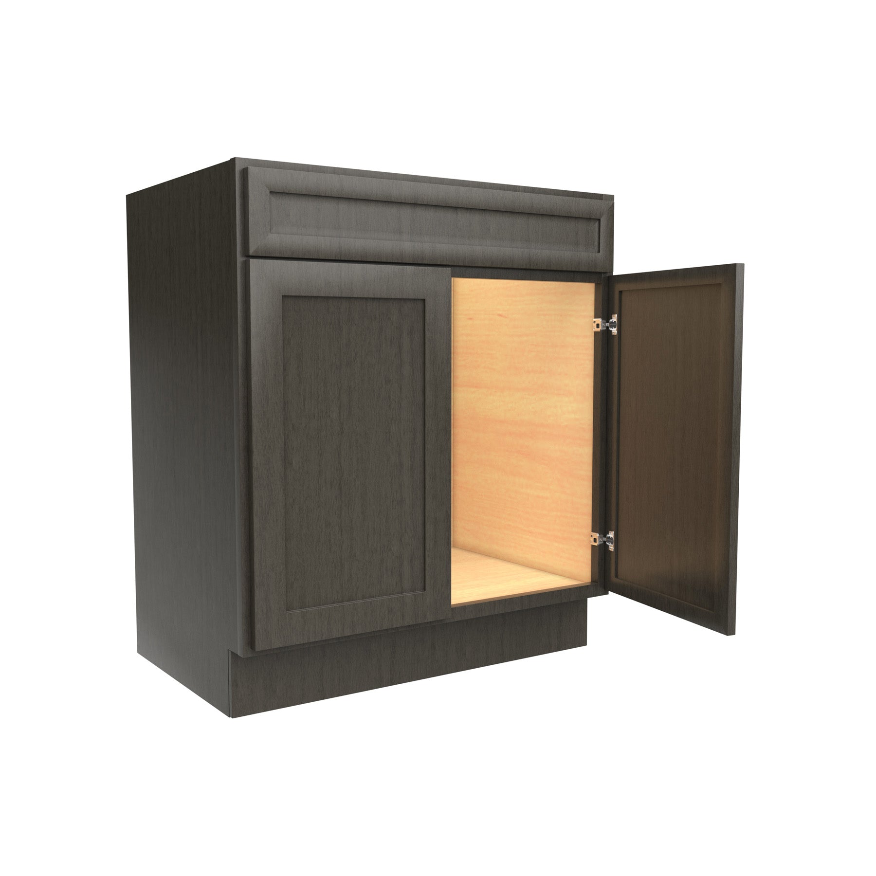 RTA - Elegant Smoky Grey - Double Door Vanity Sink Base Cabinet | 30"W x 34.5"H x 21"D