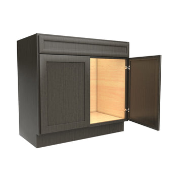 RTA - Elegant Smoky Grey - Double Door Vanity Sink Base Cabinet | 36