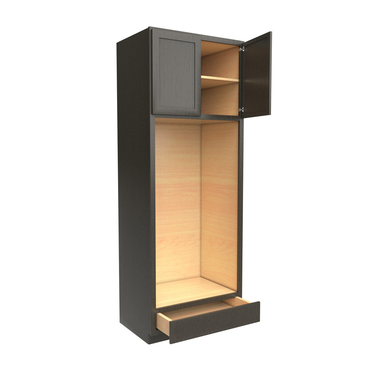 Luxor Smoky Grey - Double Door Oven Cabinet | 30"W x 90"H x 24"D