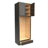 RTA - Elegant Smoky Grey - Double Oven Cabinet | 33"W x 96"H x 24"D