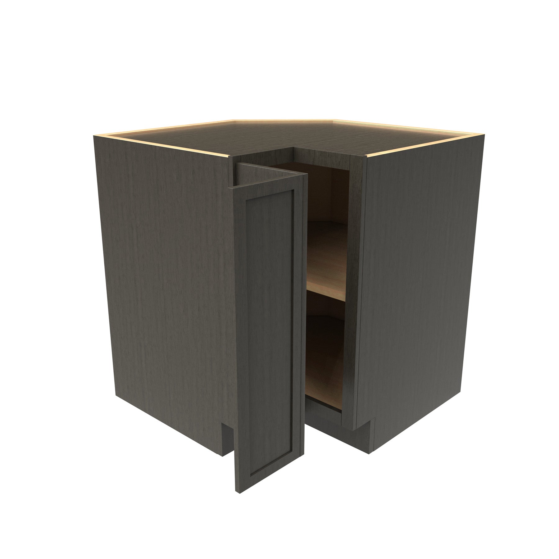 RTA - Elegant Smoky Grey - Easy Reach Corner Base Cabinet | 36"W x 34.5"H x 24"D