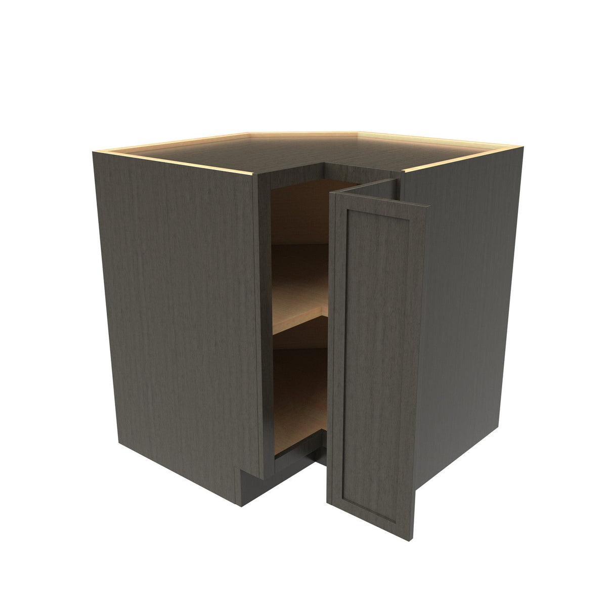 RTA - Elegant Smoky Grey - Easy Reach Corner Base Cabinet | 36"W x 34.5"H x 24"D
