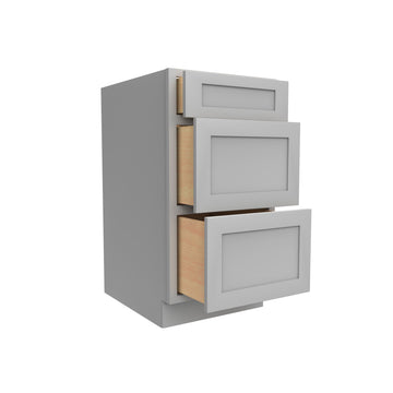 Elegant Dove - 3 Drawer Base Cabinet | 18"W x 34.5"H x 24"D