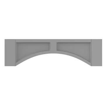 Elegant Dove - Arched Valance - Raised Panel | 60"W x 10"H