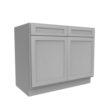 RTA - Elegant Dove - Double Drawer & Door Base Cabinet | 42