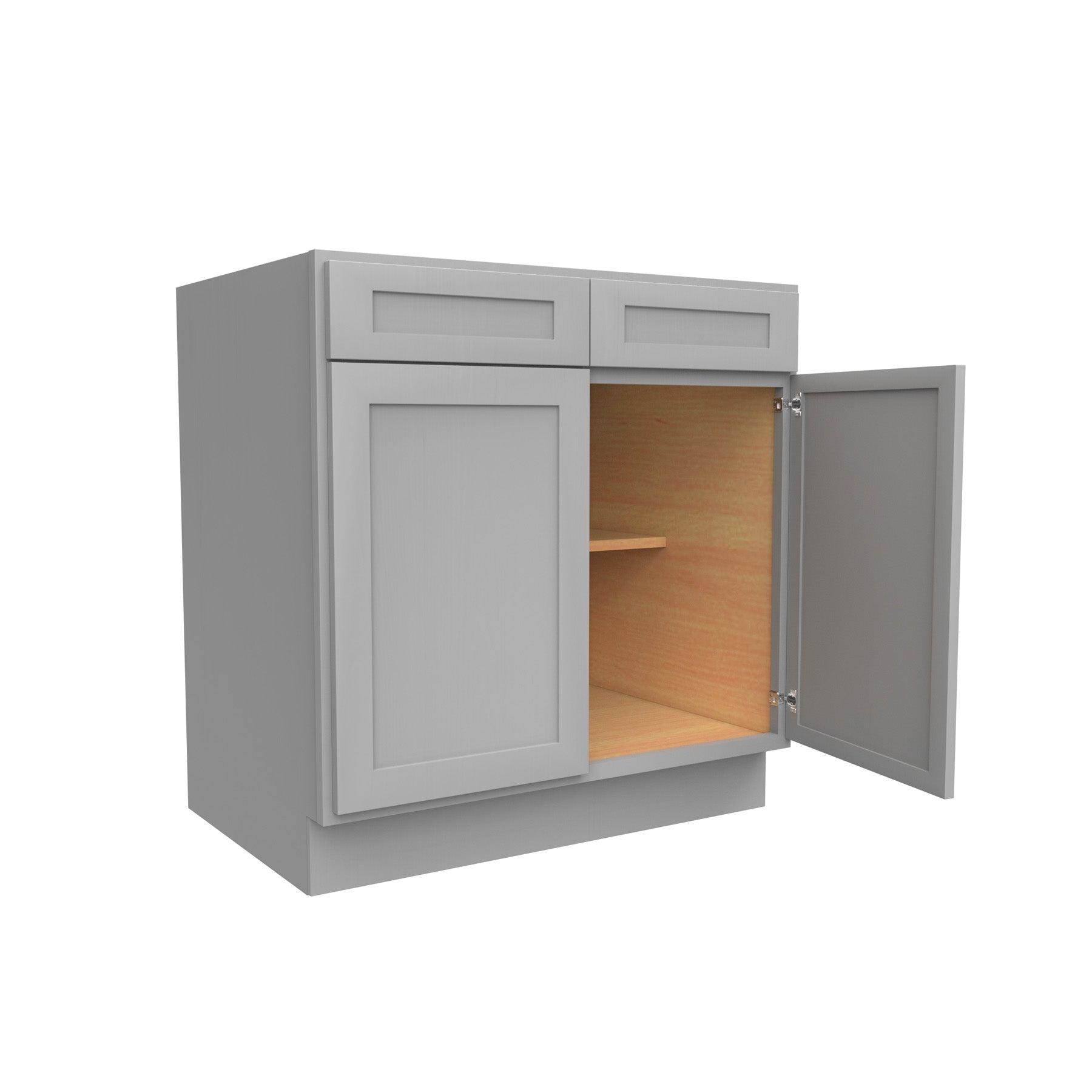 Elegant Dove - Double Door Base Cabinet | 33"W x 34.5"H x 24"D