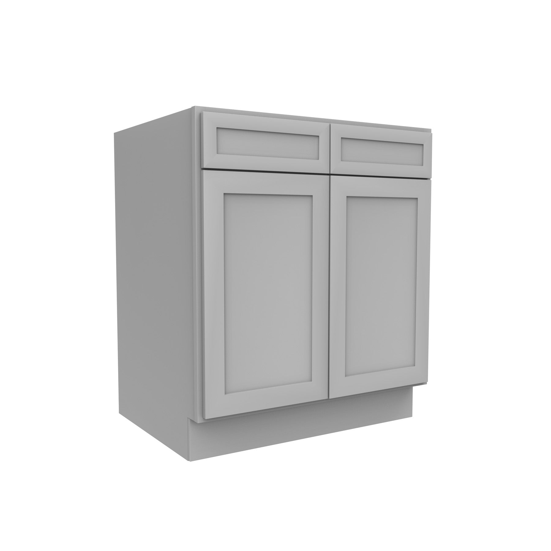 RTA - Elegant Dove - Single Drawer Front 2 Door Sink Base Cabinet | 30"W x 34.5"H x 24"D