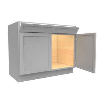 RTA - Elegant Dove - Double Drawer Front 2 Door Sink Base Cabinet | 42