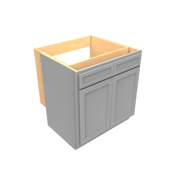 RTA - Elegant Dove - Double Door Handicap Removable Sink Base Cabinet | 33