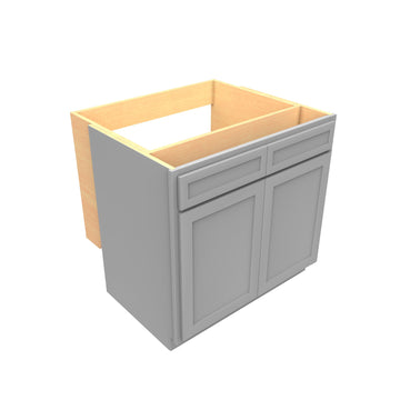 RTA - Elegant Dove - Double Door Handicap Removable Sink Base Cabinet | 36