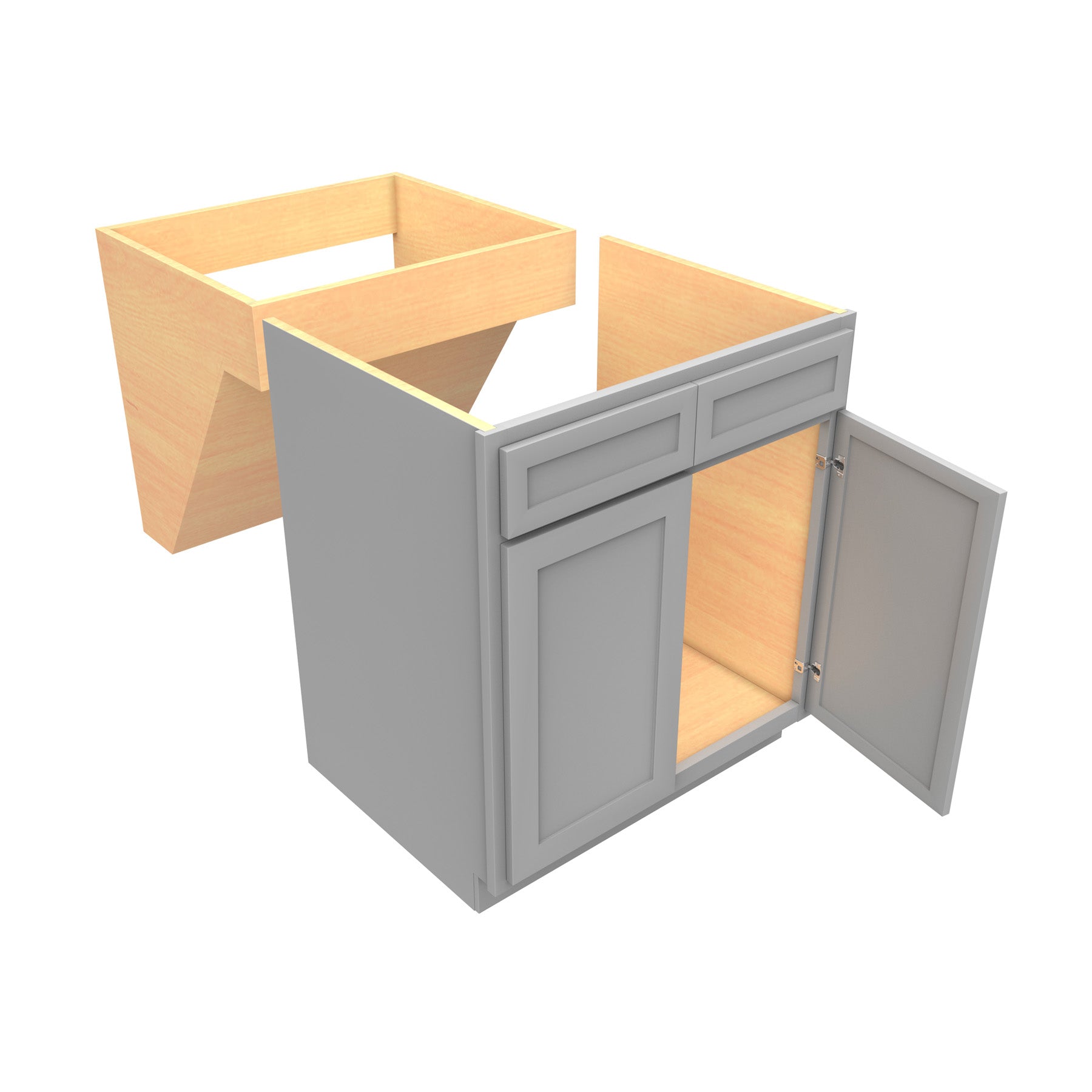 Elegant Dove - Handicap Removable Sink Base Cabinet | 30"W x 34.5"H x 24"D