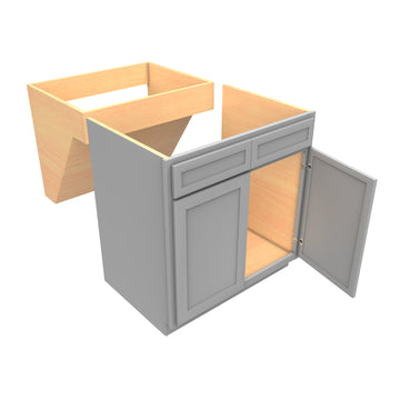 Elegant Dove - Handicap Removable Sink Base Cabinet | 33"W x 34.5"H x 24"D