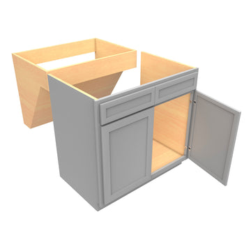 RTA - Elegant Dove - Double Door Handicap Removable Sink Base Cabinet | 36