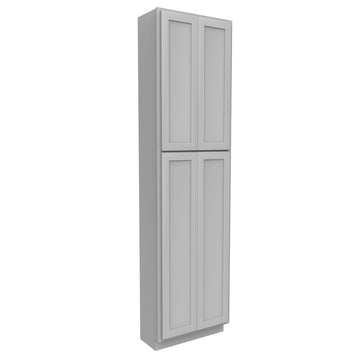 Elegant Dove - Double Door Utility Cabinet | 24"W x 90"H x 12"D